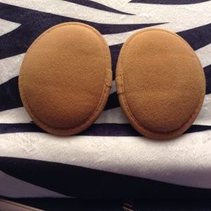 2 SETS OF EAR MITTS ONE BROWN SET AND ONE TAN SET